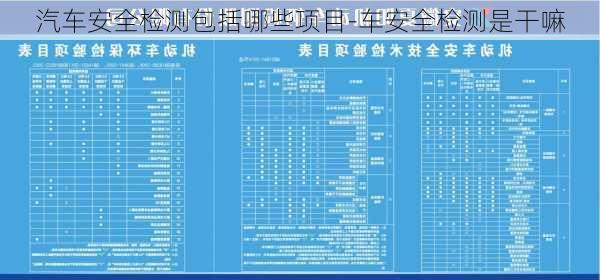 汽車安全檢測包括哪些項(xiàng)目-車安全檢測是干嘛